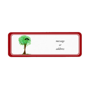 Levenvogels in de boom van het hart - Summer Love Etiket