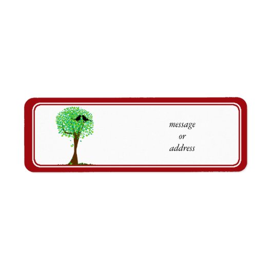 Levenvogels in de boom van het hart - Summer Love Etiket (Voorkant)