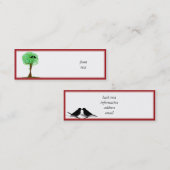 Levenvogels in de boom van het hart - Summer Love Mini Visitekaartje (Voorkant / Achterkant)