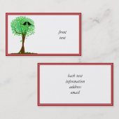 Levenvogels in de boom van het hart - Summer Love Visitekaartje (Voorkant / Achterkant)