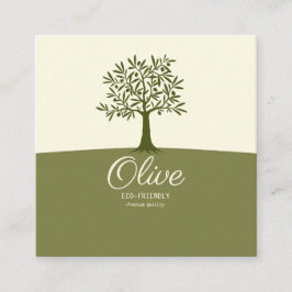 Levenwijdige olijventeelt met fruit vierkante visitekaartje