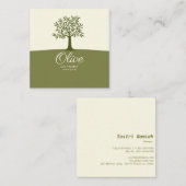 Levenwijdige olijventeelt met fruit vierkante visitekaartje (Voorkant / Achterkant)