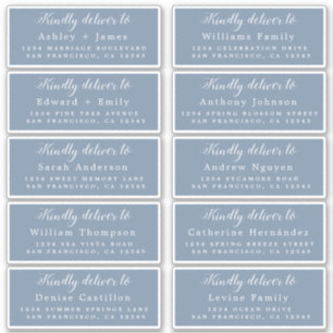 Lever aan Calligraphy Huwelijksuitnodiging Adresla Sticker