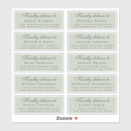 Lever aan de Groene Etiketten van het Adres van de Sticker