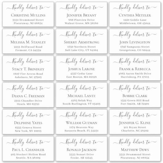 Lever aan het Adres van de Gast van de Grote Wedde Sticker (Voorkant)