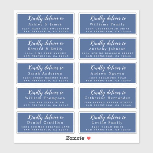 Lever aan het Etiket van het Adres van de Gast van Sticker (Vel)