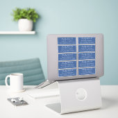 Lever aan het Etiket van het Adres van de Gast van Sticker (Laptop op bureau)