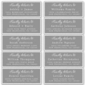 Lever aan kalligrafie bruiloft gast adreslabel sticker (Voorkant)