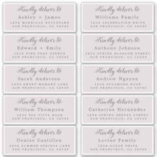 Lever aan kalligrafie huwelijksuitnodiging adresla sticker