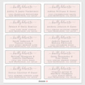 Lever aan kalligrafie huwelijksuitnodiging adresla sticker (Vel)