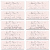 Lever aan kalligrafie huwelijksuitnodiging adresla sticker (Voorkant)