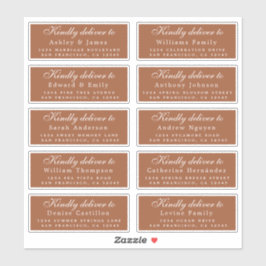 Lever aan Script Gastadres TerraCotta Labels