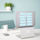 Lever aan Script Huwelijksgast Adres Blauw Sticker (Laptop op bureau)