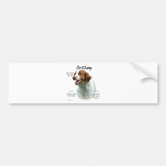 Lever Bretagne Spaniel Geschiedenis Bumpersticker (Voorkant)