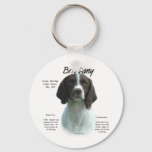 Lever Bretagne Spaniel Geschiedenis Sleutelhanger (Voorkant)