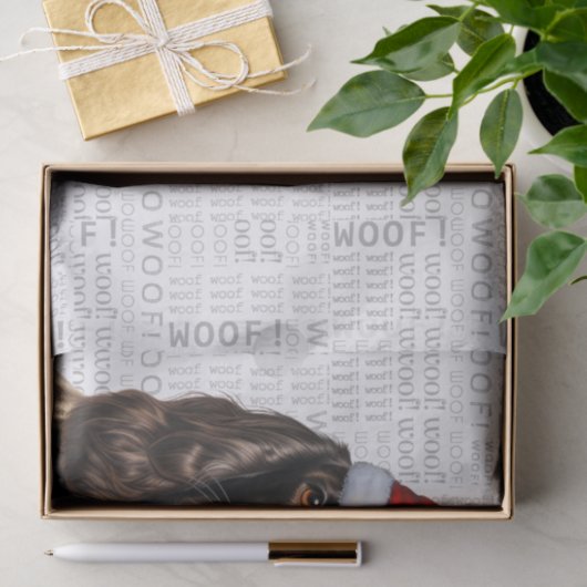 Lever Cocker Spaniel Hond Feestelijke Kerstvakanti Tissuepapier (Geschenk)