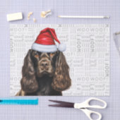 Lever Cocker Spaniel Hond Feestelijke Kerstvakanti Tissuepapier (Craft)
