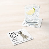 Lever en wit Duitse Kortharige pointer bruiloft Kartonnen Onderzetters (Insitu)