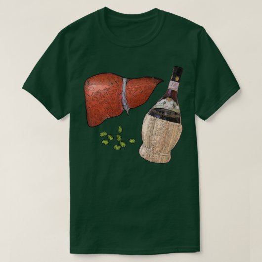 lever, favabonen en een aardige chianti t-shirt (Design voorkant)