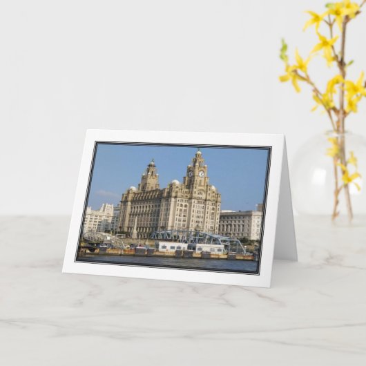 Lever Gebouwen Groeten Kaart (Gele Bloem)