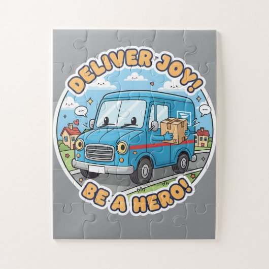 Lever Geluk! Wees Een Held! - Opgewekte Cartoon Po Legpuzzel (Verticaal)