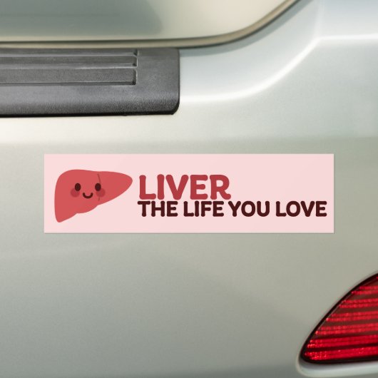 Lever het leven waar je van houdt - Schattigee lev Bumpersticker (Op auto)