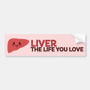 Lever het leven waar je van houdt - Schattigee lev Bumpersticker