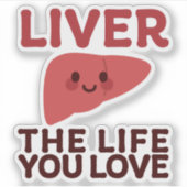 Lever het leven waar je van houdt - Schattigee lev Sticker (Voorkant)