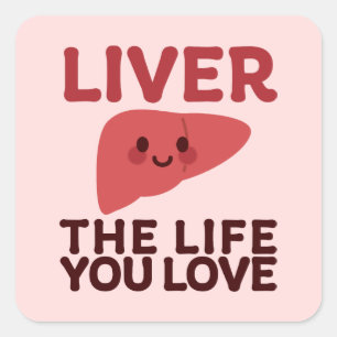 Lever het leven waar je van houdt - Schattigee lev Vierkante Sticker