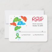 Lever-jubileumballonnen  Partij RSVP Kaartje (Voorkant)