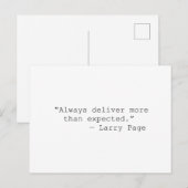 Lever meer dan verwacht Larry-pagina Briefkaart (Voorkant / Achterkant)