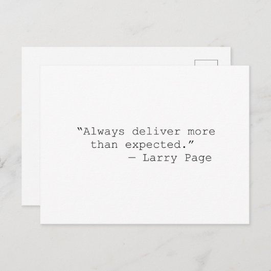 Lever meer dan verwacht Larry-pagina Briefkaart (Voorkant / Achterkant)