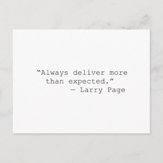 Lever meer dan verwacht Larry-pagina Briefkaart (Voorkant)