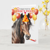 Lever Quarter Paard Grappige Verjaardag Kaart (Gele Bloem)