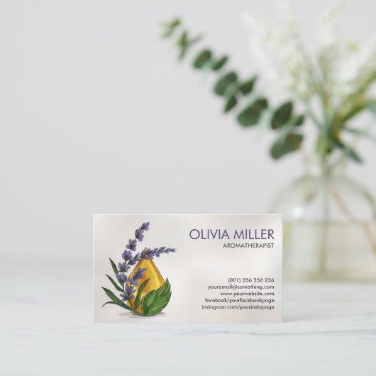 Lever van flora en Ornament Visitekaartje (Staand voorkant)