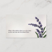 Lever van flora en Ornament Visitekaartje (Achterkant)