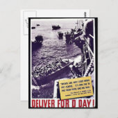 Lever voor D-dag! Briefkaart (Voorkant / Achterkant)