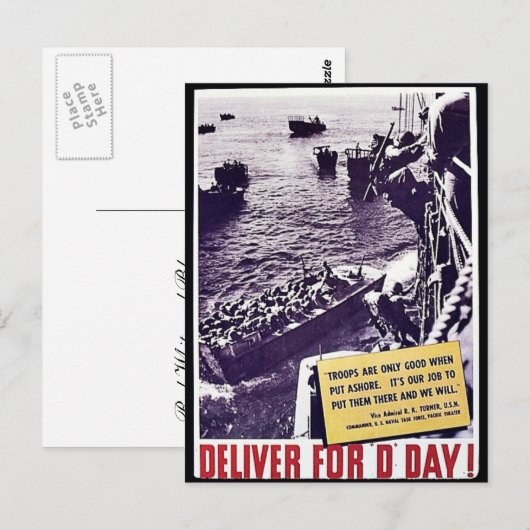 Lever voor D-dag! Briefkaart (Voorkant / Achterkant)