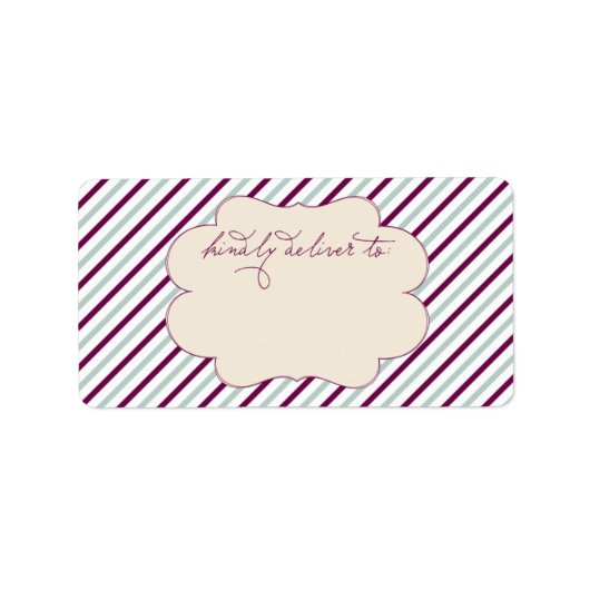 Lever vriendelijk aan: adreslabel etiket (Voorkant)