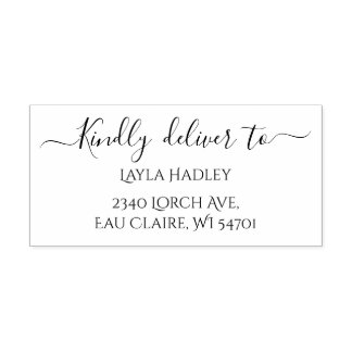 Lever vriendelijk aan RSVP-Adres Zelfinktende Stempel