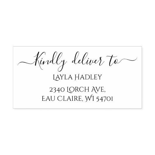 Lever vriendelijk aan RSVP-Adres Zelfinktende Stempel (Design)