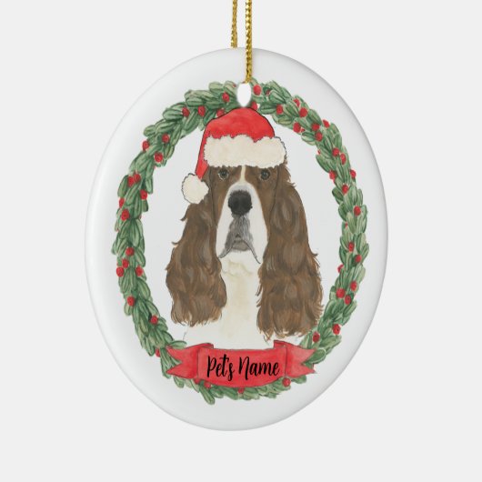 Lever & White English Springer Spaniel Keramisch Ornament (Rechts)