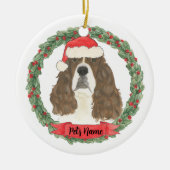 Lever & White English Springer Spaniel Keramisch Ornament (Voorkant)