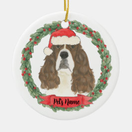 Lever & White English Springer Spaniel Keramisch Ornament