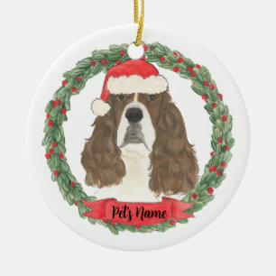 Lever & White English Springer Spaniel Keramisch Ornament