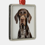 LEVER & WIT DUITSE KORTHARIGE WIJZERHOND METALEN ORNAMENT (Rechts)