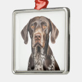 LEVER & WIT DUITSE KORTHARIGE WIJZERHOND METALEN ORNAMENT (Links)