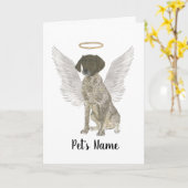 Lever & Witte Duitse Korthaar Sympathie Kaart (Gele Bloem)