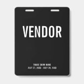 Leverancier beurs evenement ID-badge Badge (Voorzijde)