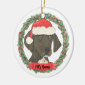 Leverancier en Witte Duitse horthaired Pointer Keramisch Ornament (Links)